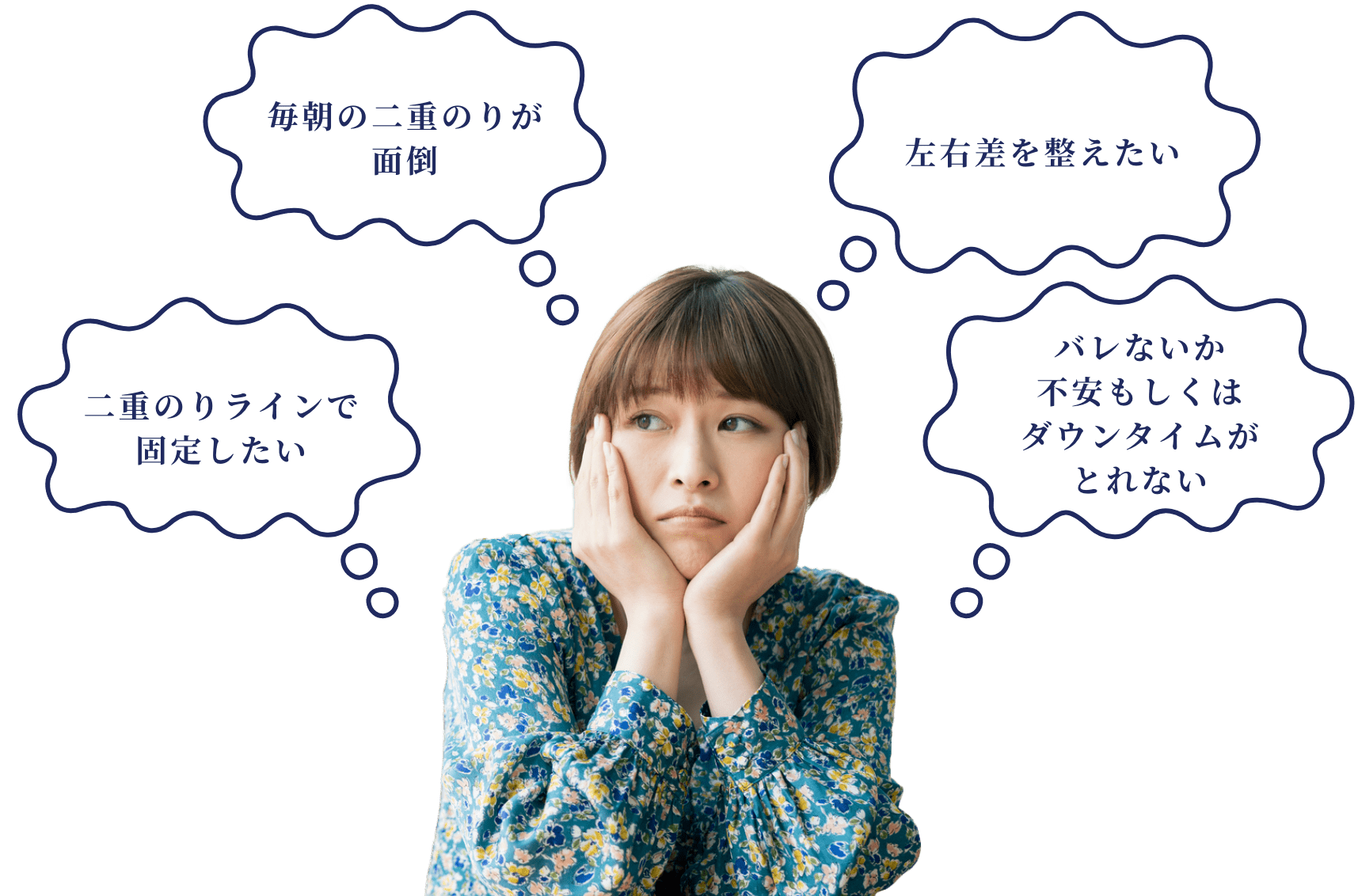 二重のりラインで固定したい　毎朝の二重のりが面倒　左右左を整えたい　バレないか不安もしくはダウンタイムがとれない