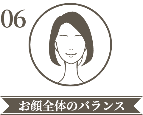 お顔全体のバランス