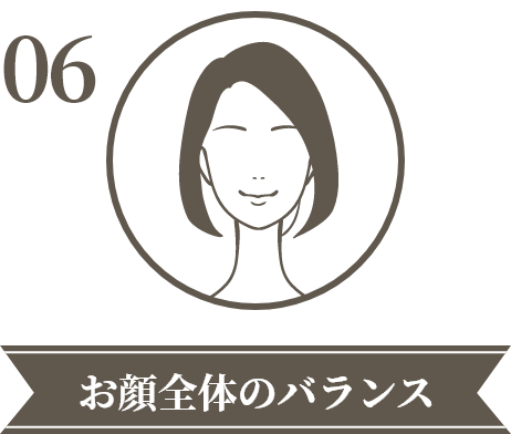 お顔全体のバランス