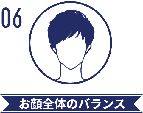 お顔全体のバランス